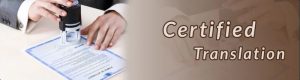 Certified translation services